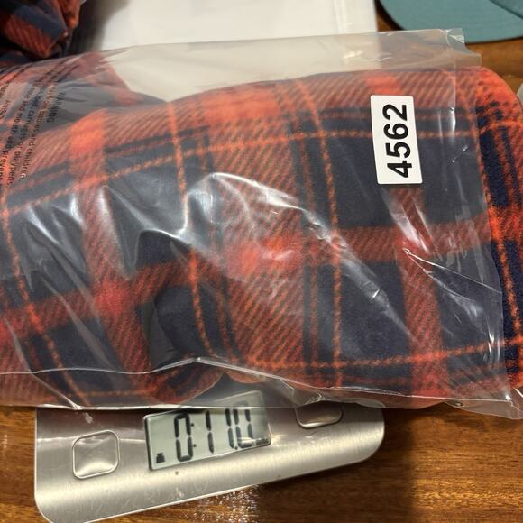 Plaid Pajama Set Womens XL Red Navy Tartan Lounge Button Top & Bottoms Soft Cozy - Picture 12 of 12